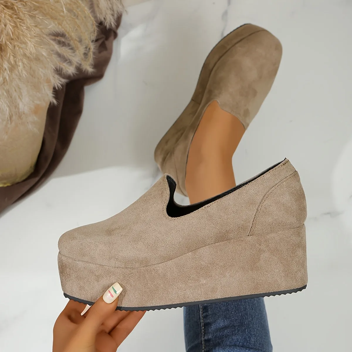 1 Pair Women'S Fashion Casual Slip-On Loafers