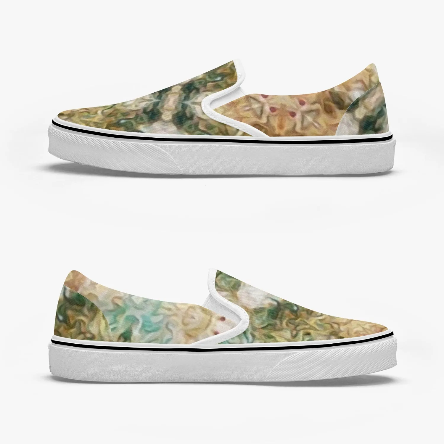Amberwood Split-Style Psychedelic Slip-On Shoes