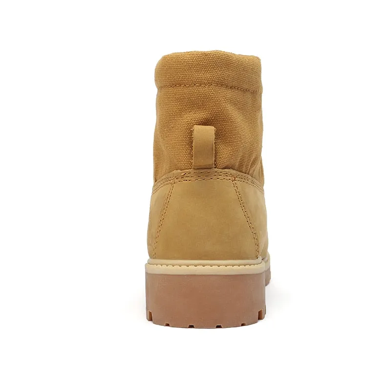 CAMEL Men Martin Boots Male Tooling Ankle Short Boots Genuine Leather