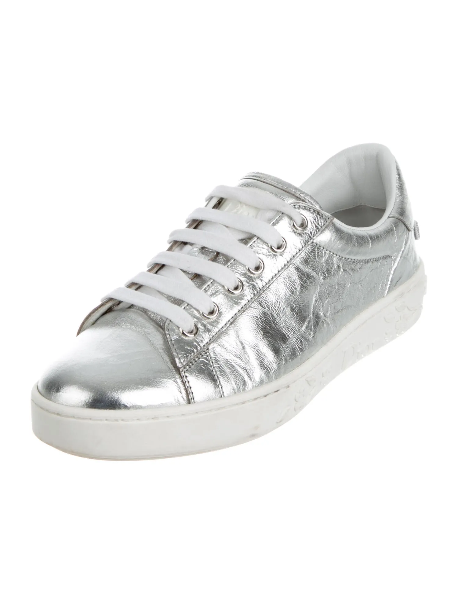 CHRISTIAN DIOR Silver Move Low-Top Sneakers Trainers Shoes Size 36  ladies