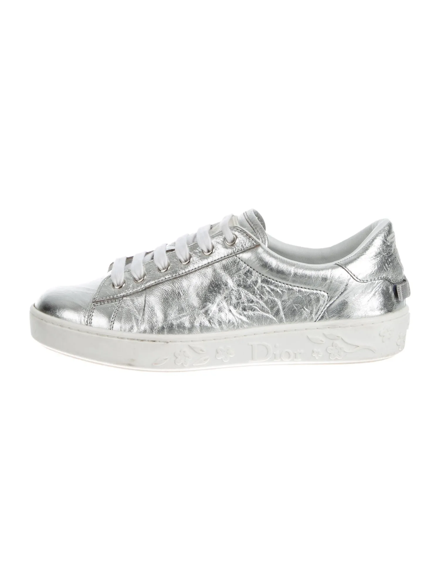 CHRISTIAN DIOR Silver Move Low-Top Sneakers Trainers Shoes Size 36  ladies