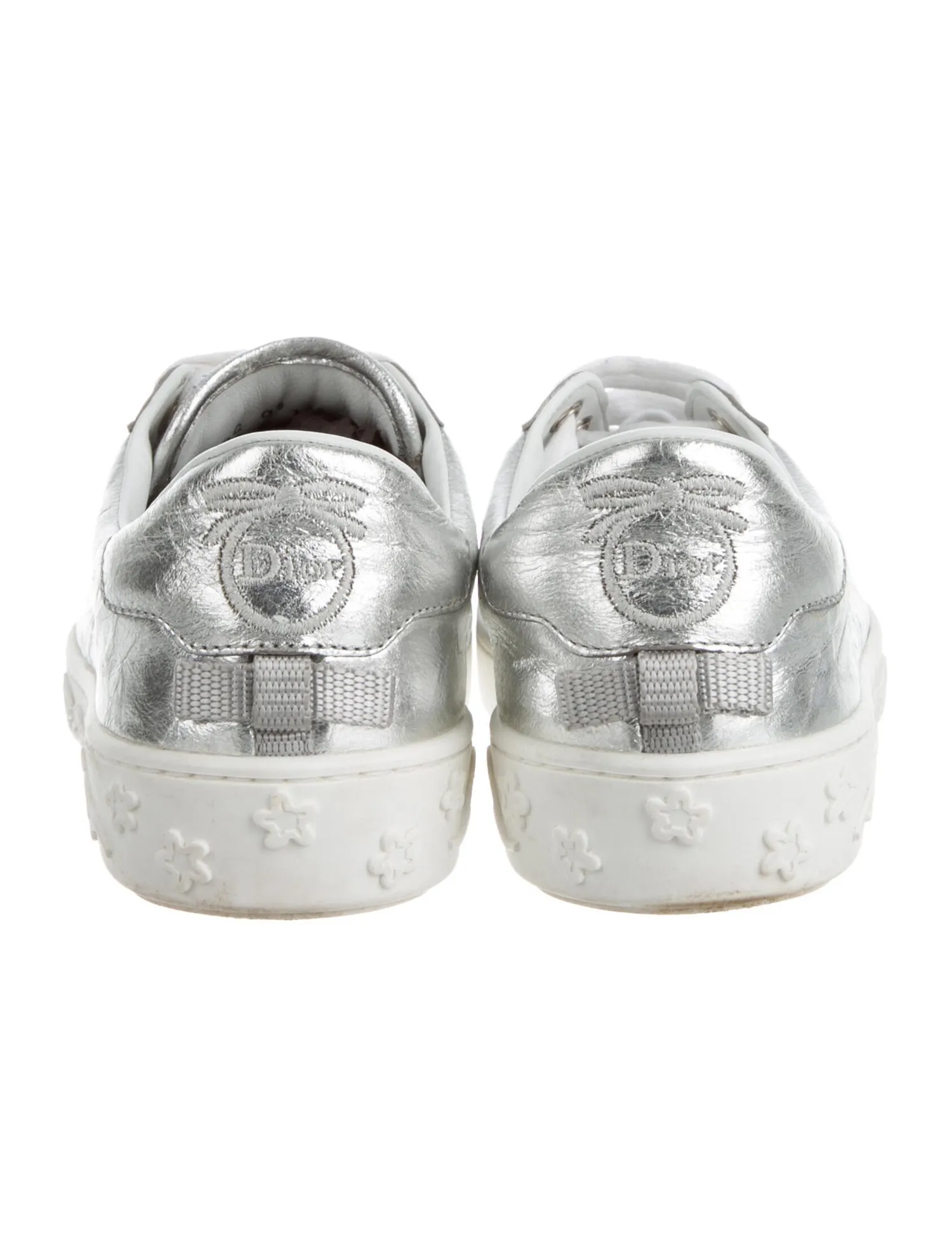 CHRISTIAN DIOR Silver Move Low-Top Sneakers Trainers Shoes Size 36  ladies