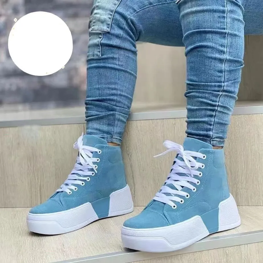 Chunky Heel Suede Ankle Round Toe Lace-Up Shoes - GlamzLife