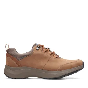 Clarks Men's Wave Tie 2.0 Loafers- Dark Tan Nubuck