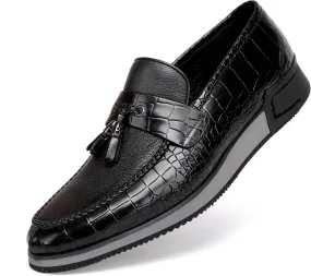 Classic Men's Tassel Dress Sneakers Shoes Fashion Business Loafer Leather Casual Sneakers for Mens