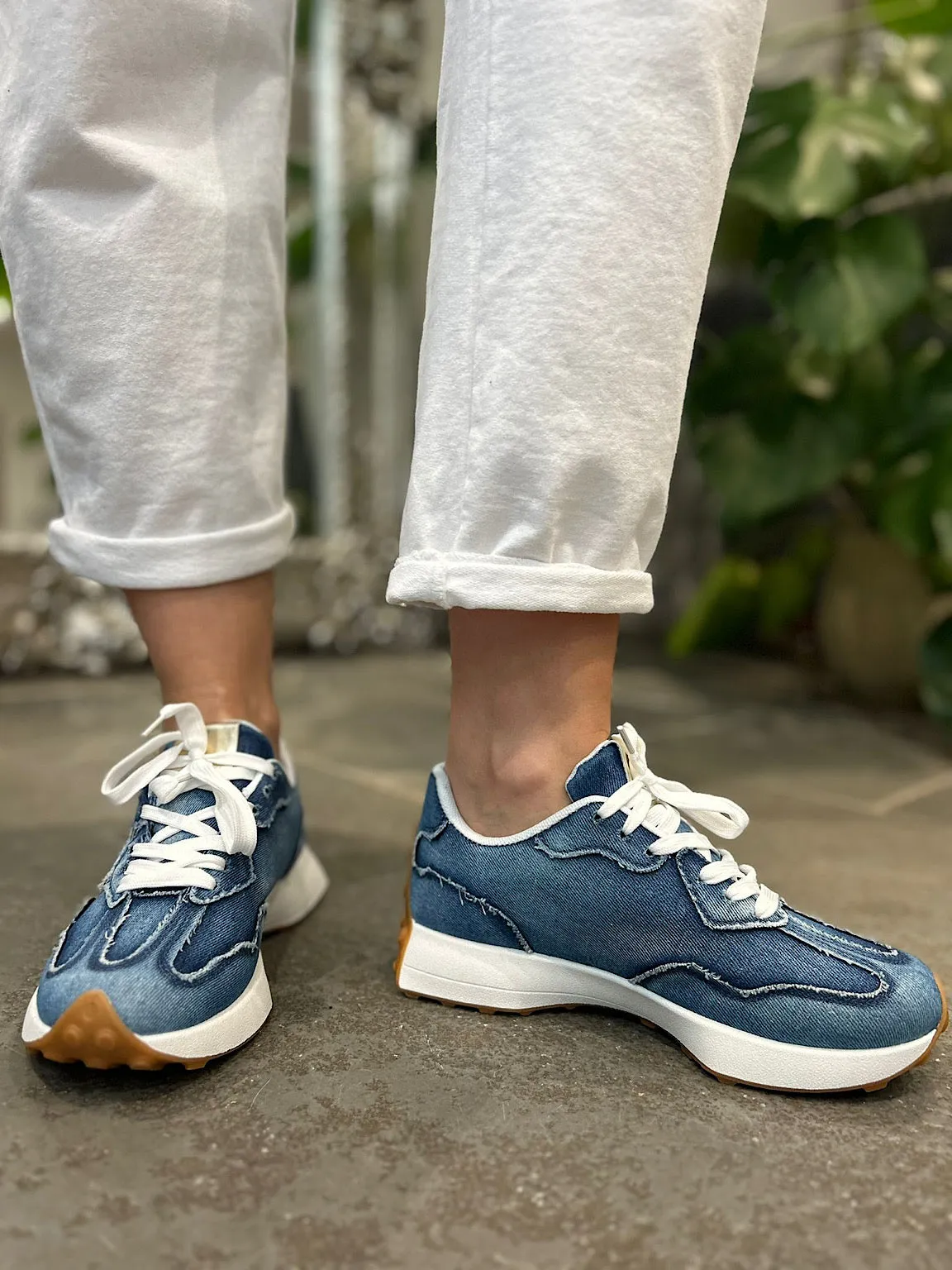 Dark Denim Designer Inspired Trainers