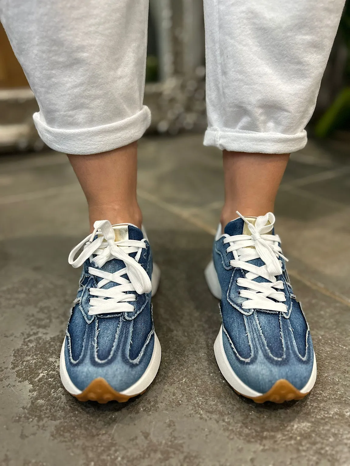 Dark Denim Designer Inspired Trainers