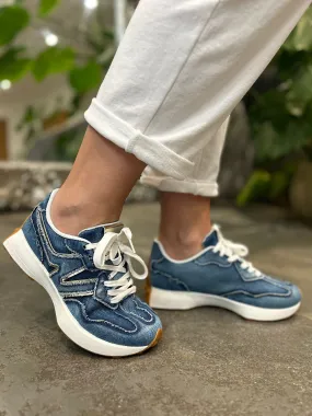 Dark Denim Designer Inspired Trainers