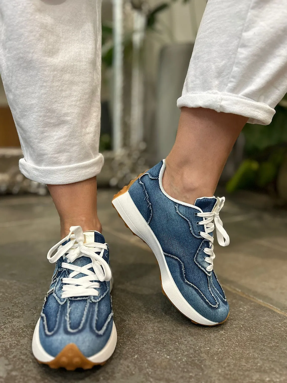 Dark Denim Designer Inspired Trainers