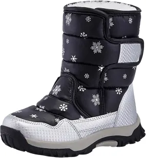 Girls Boys Snow Boots Outdoor Warm Comfortable Non Slip Mid Calf Padded Small Big Kids Plush Lined Winter Shoes