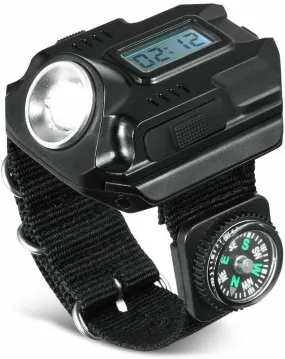 Heavy Duty Outdoor Rechargeable Tactical Military Hiking Watch