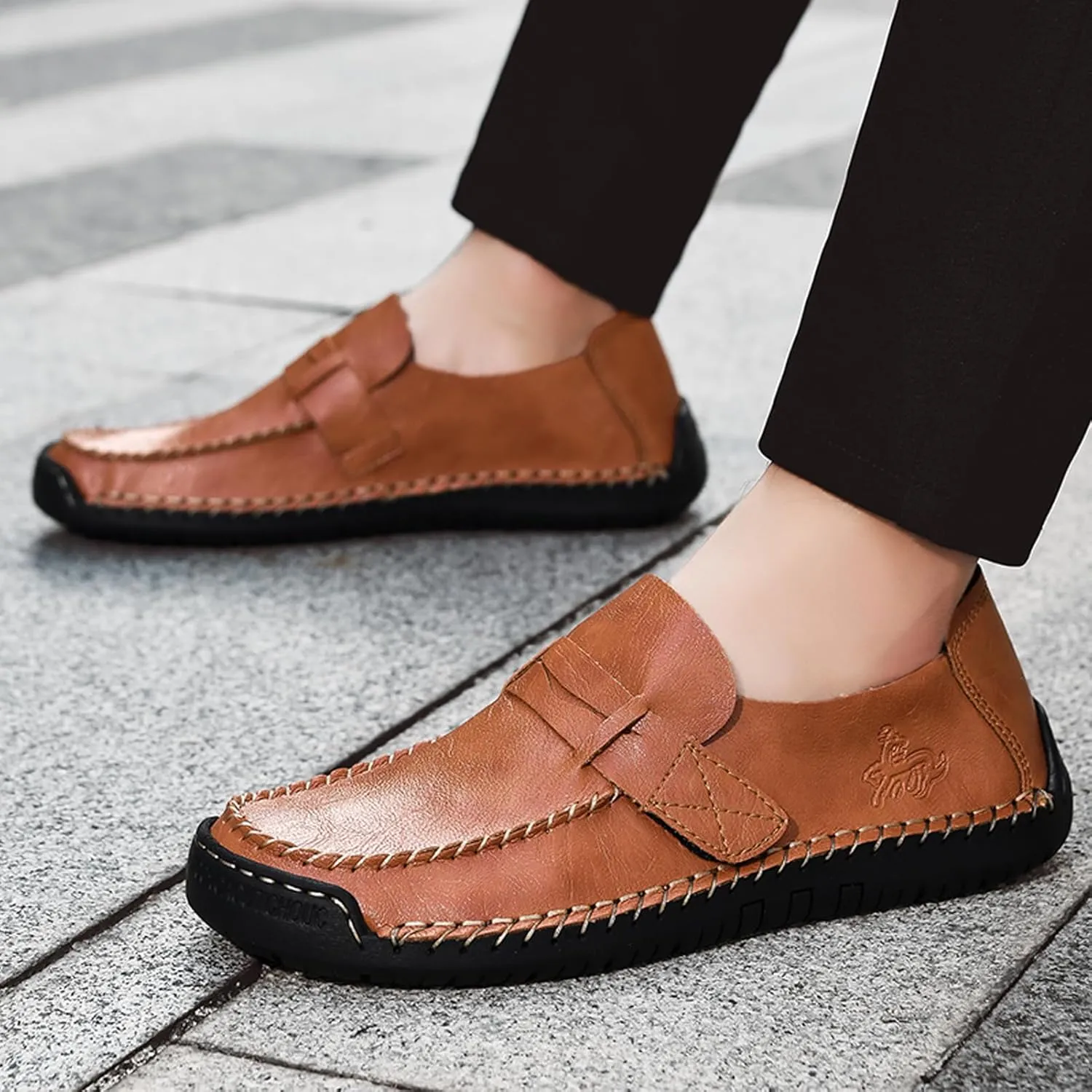 Honeystore Men's Loafers Shoes Casual Slip-on Driving Loafers