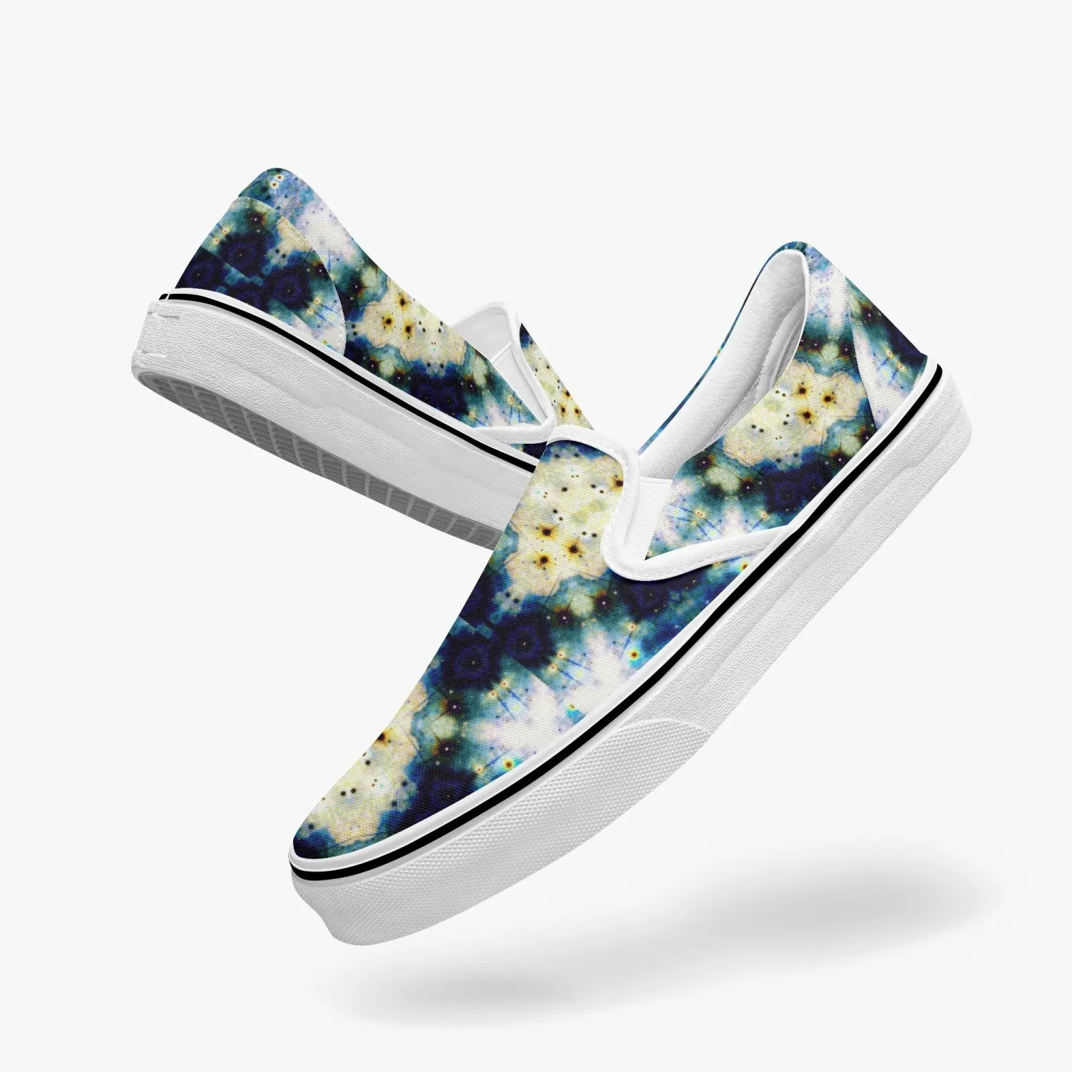 Kithin Split-Style Psychedelic Slip-On Shoes