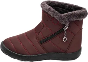 Ladmiple Winter Boots For Women Waterproof Snow Wide Width Ankle Boots Ladies Warm Fur Lined Thickening Outdoor Booties