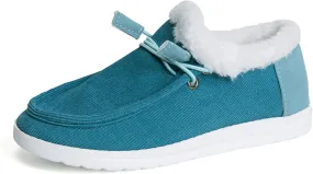 Lausiuoe Cute Winter Boots For Women Fashion Ankle Booties Slip On Comfortable Snow Fuzzy Boots Casual Walking Loafers Shoes
