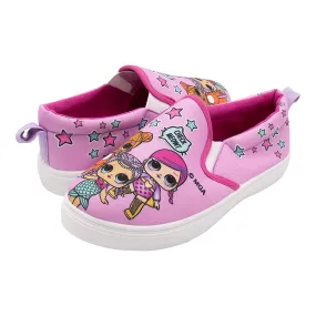 L.O.L. Surprise! Girls Slip-On Canvas Sneaker; Pink Size 2