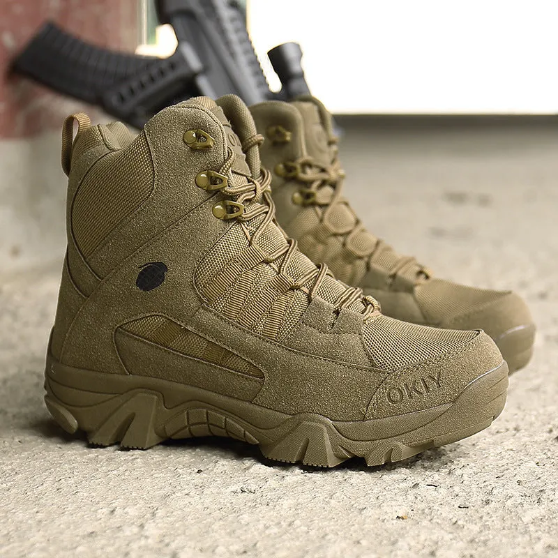 Men's High Top Tactical Outdoor Boots Lightweight Military Boots