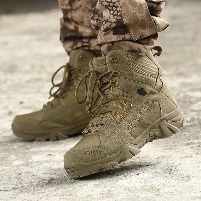 Men's High Top Tactical Outdoor Boots Lightweight Military Boots