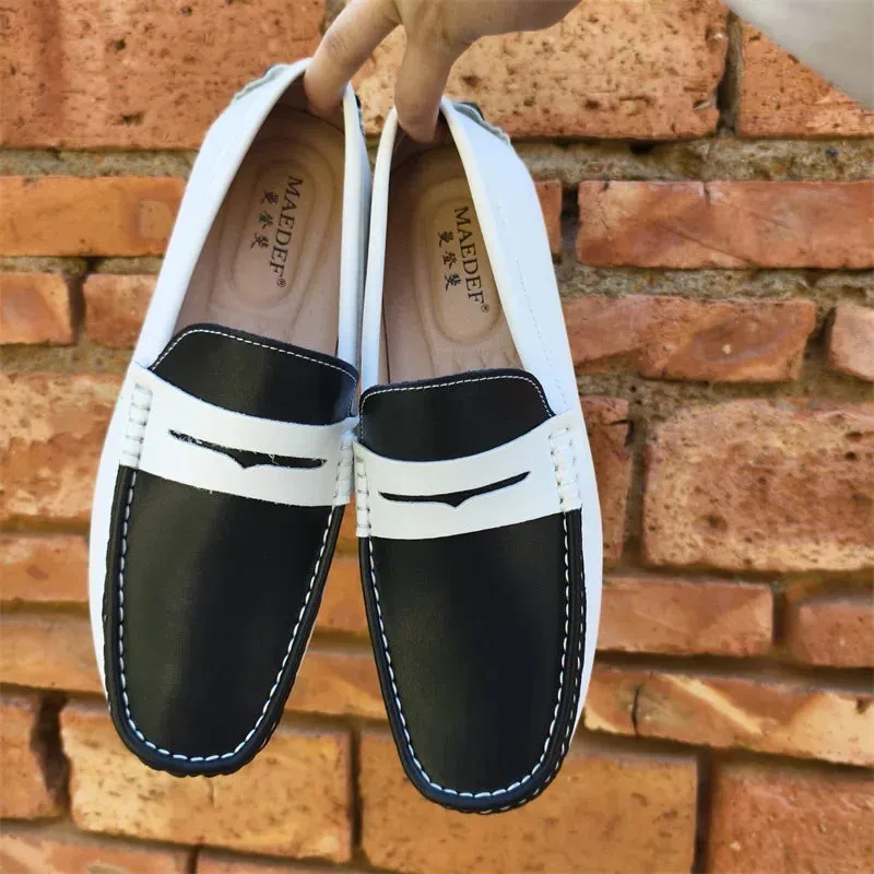 Men’s Italian Genuine Leather Loafers – Luxury Breathable Slip-On Moccasins, Casual & Formal Comfortable Driving Shoes