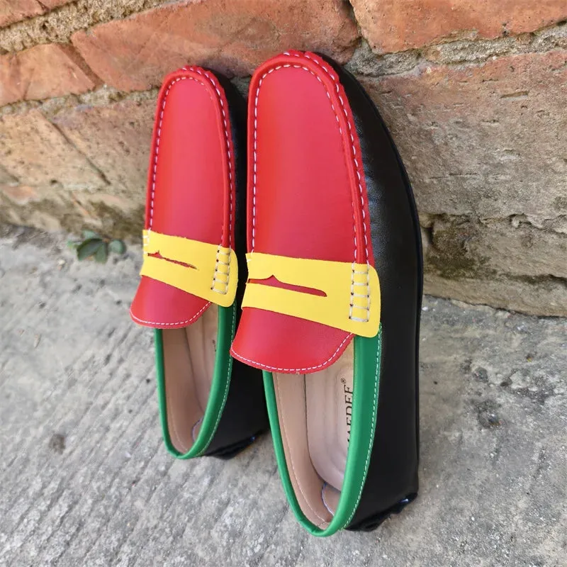 Men’s Italian Genuine Leather Loafers – Luxury Breathable Slip-On Moccasins, Casual & Formal Comfortable Driving Shoes