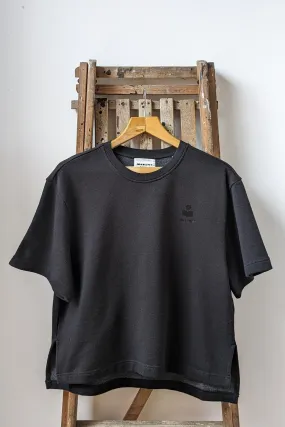 Mona Black Short-Sleeved Sweatshirt