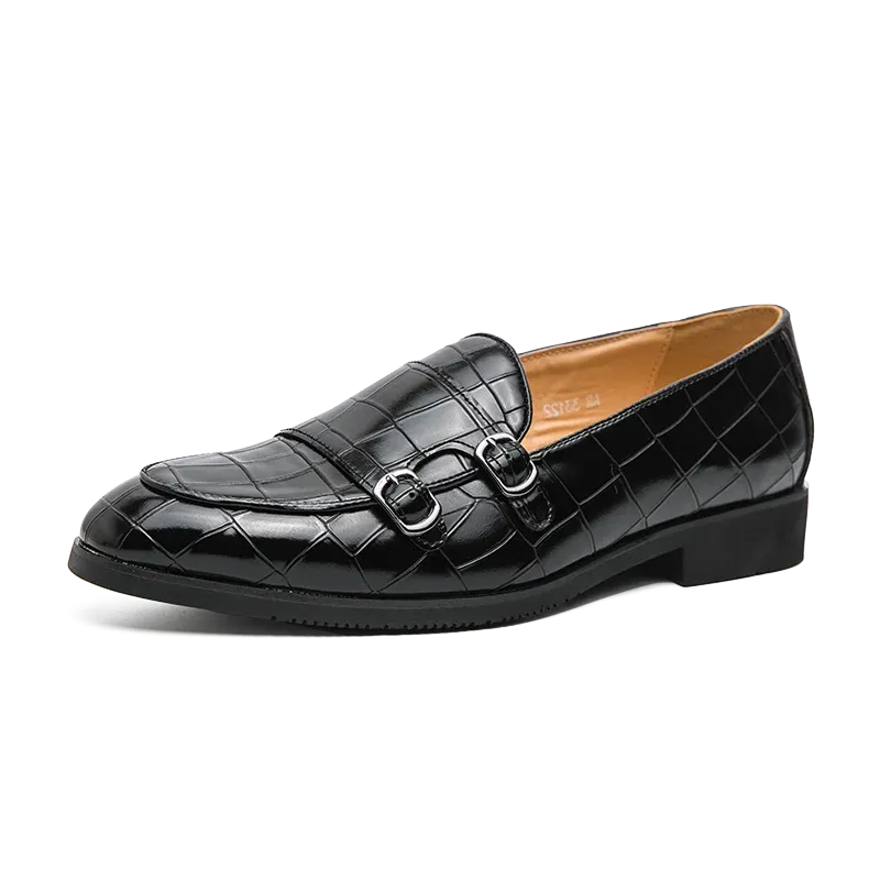 Patent Leather Men Shoes - Luxury Brand 2022 Casual Slip-On Formal Loafers with Buckle Moccasins, Italian Male Driving Shoes (Sizes 38-48)