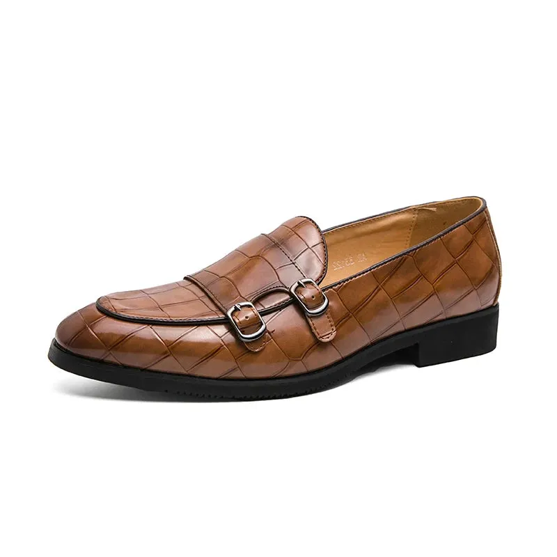 Patent Leather Men Shoes - Luxury Brand 2022 Casual Slip-On Formal Loafers with Buckle Moccasins, Italian Male Driving Shoes (Sizes 38-48)