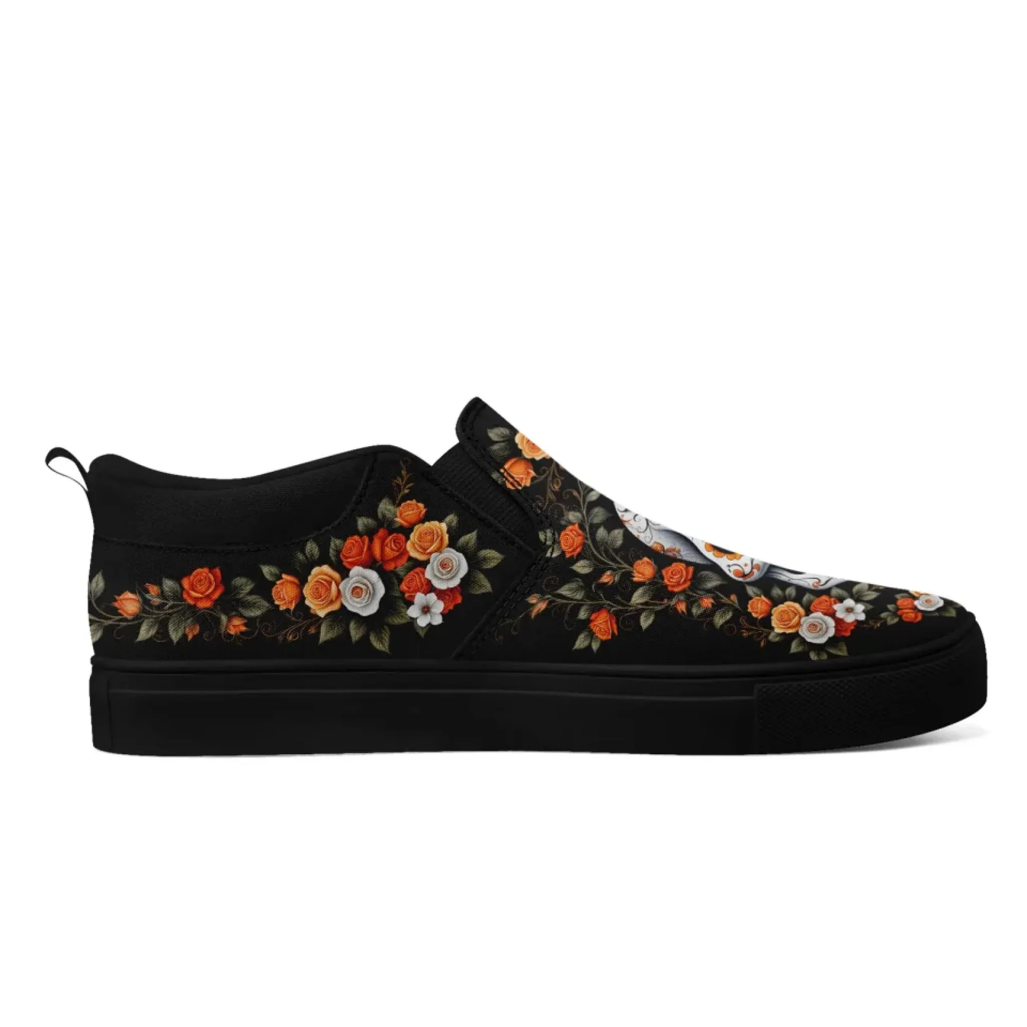 Personalized Skull Fashion Sneakers, Custom Skeleton and Face Shoes, Unisex and Comfort Slip On Shoes