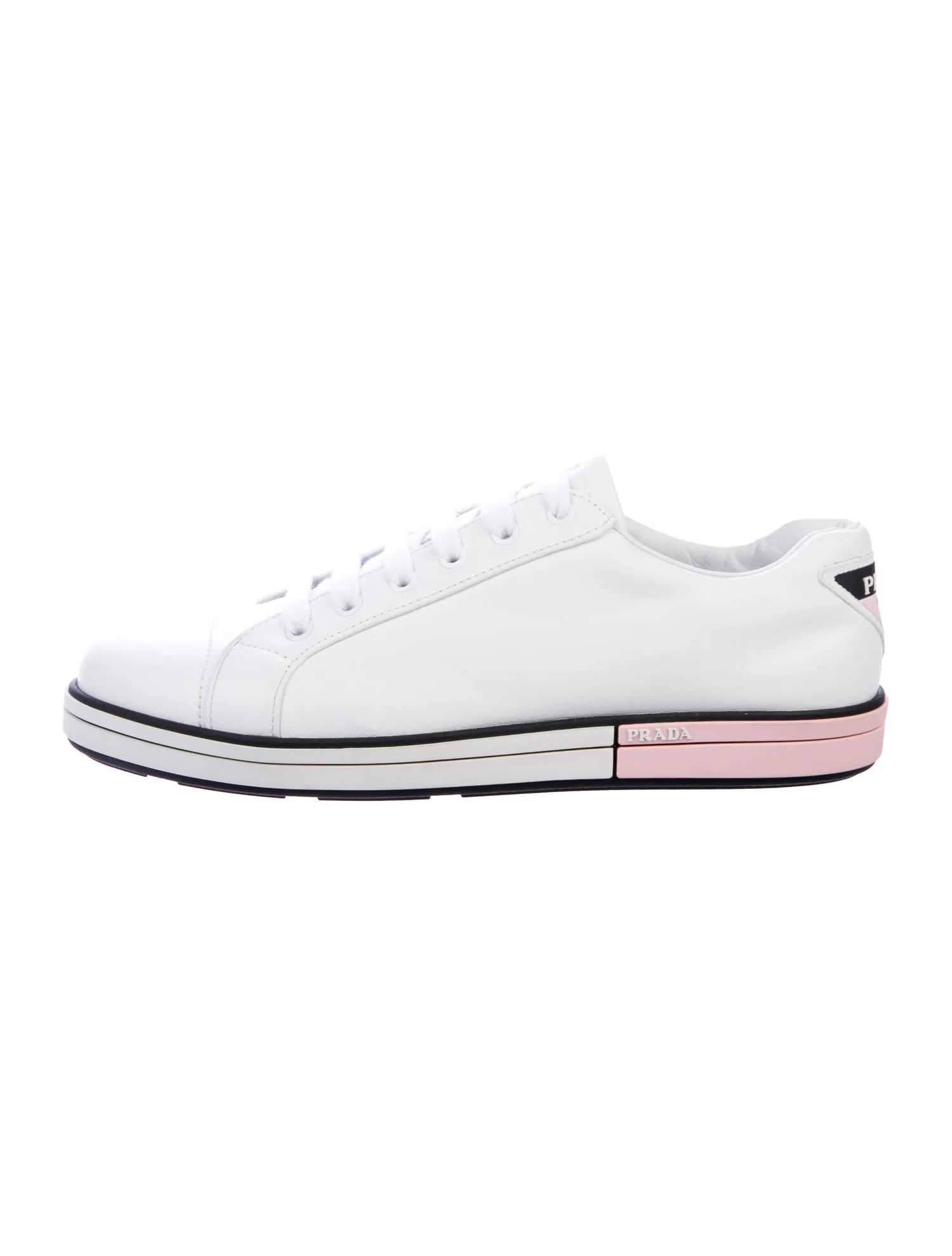 PRADA White Leather Sneakers Trainers Shoes 36 UK 3 US 6 ladies