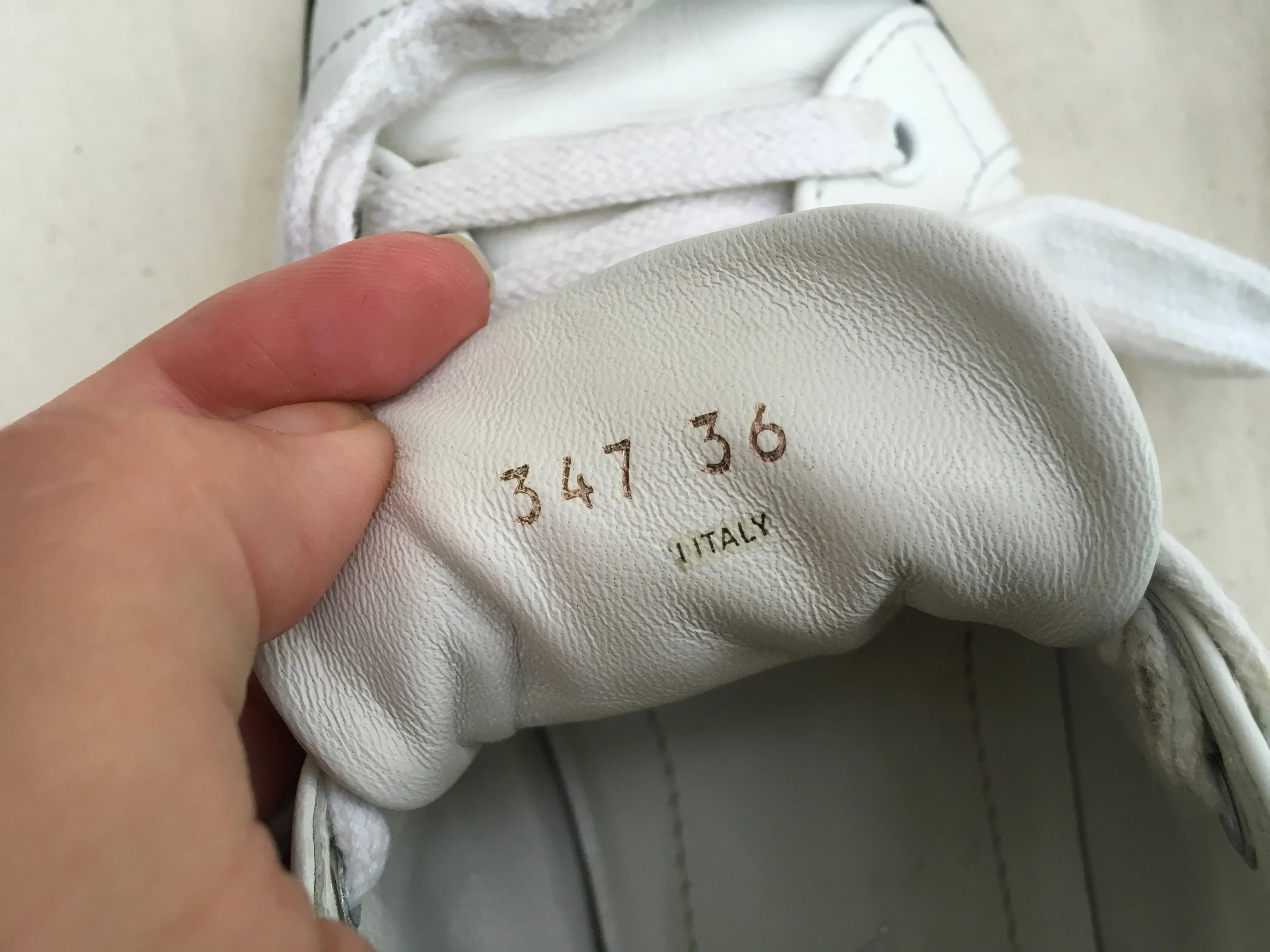 PRADA White Leather Sneakers Trainers Shoes 36 UK 3 US 6 ladies