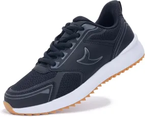 Quseek Classic Sneakers for Women Trendy Retro Fashion Skate Shoes Lace-up Gum Sole Simple Casual Gym Walking Shopping Shoe