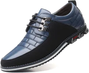 Recyphi Men’s Oxford Derby Orthopedic Leather Shoes Formal Luxury Business Dress Shoes Lace-up Walking Driving Loafers Dress Sneakers
