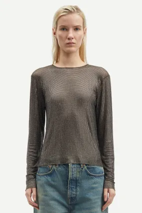Samagda Black Olive Sparkle Top