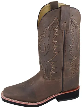 Smoky Mountain Boots Womens Pueblo Dark Crazy Horse Leather Square Toe 8 M