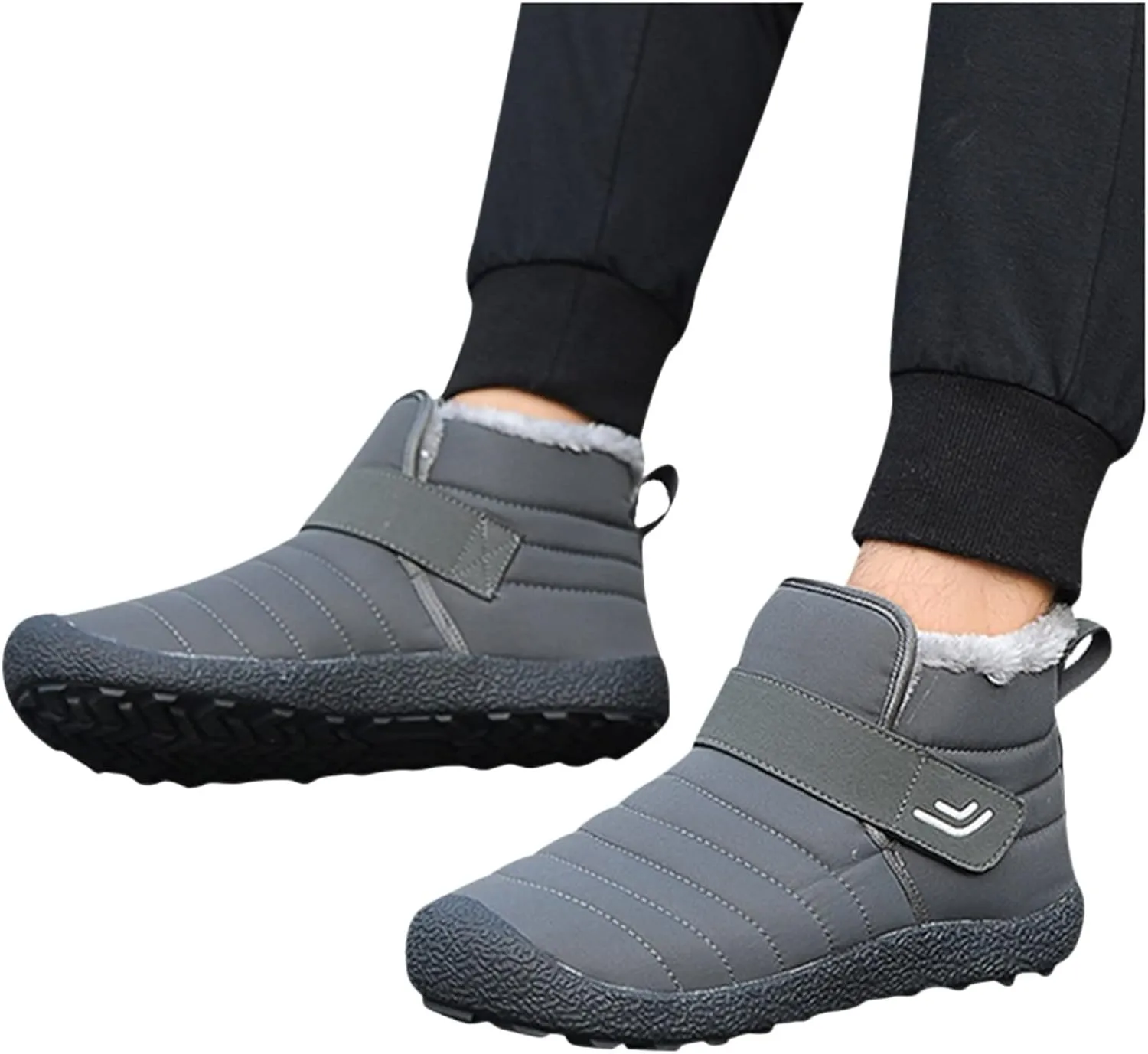 Snow Boots for Teen Girls Waterproof Insulated Fur Boots Outdoor Walking Shoes Fur Lined Short Ankle Booties Winter Boots