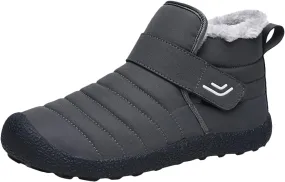 Snow Boots for Teen Girls Waterproof Insulated Fur Boots Outdoor Walking Shoes Fur Lined Short Ankle Booties Winter Boots