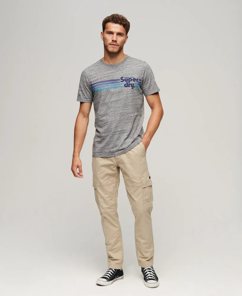 Terrain Striped Logo T-Shirt - Flint Grey Grit