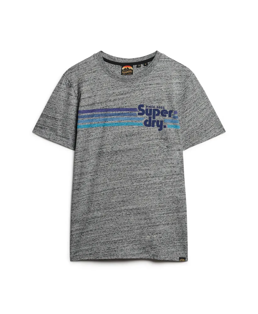Terrain Striped Logo T-Shirt - Flint Grey Grit