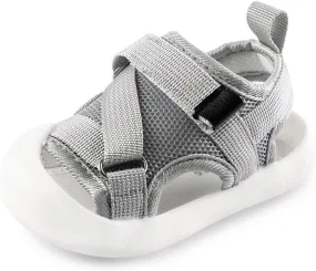 Toddler Boys Girls Unisex Baby Summer Sport Sandals Closed Toe Non-Slip Rubber Sole Pool Beach Mesh Sneakers Lightweight Outdoor Water Shoes