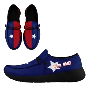 Unique Gift,Personalized  America Flag Sneakers, Custom Patriotic Loafer Shoes,  Canvas Slip On Shoes,
FN018-24020303-5b