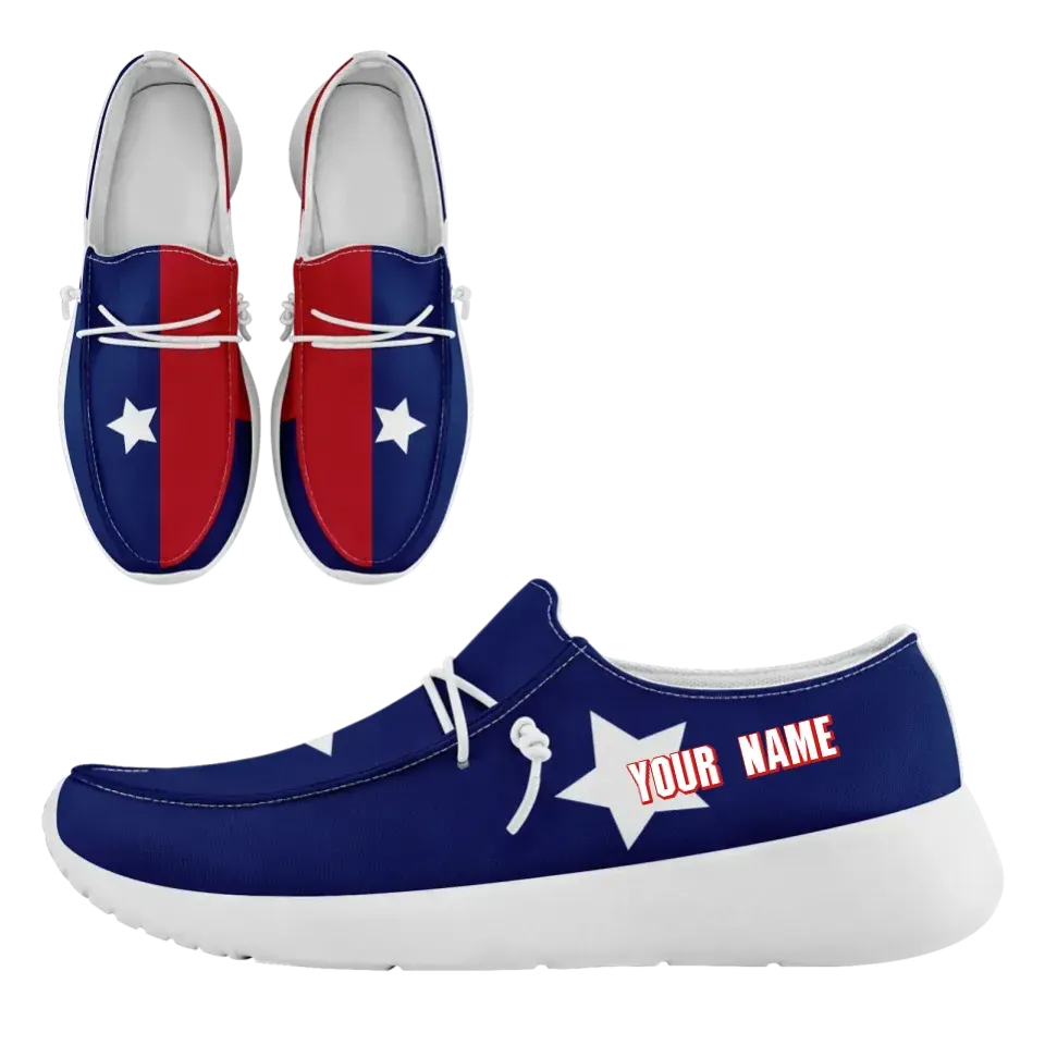 Unique Gift,Personalized  America Flag Sneakers, Custom Patriotic Loafer Shoes,  Canvas Slip On Shoes,
FN018-24020303-5w