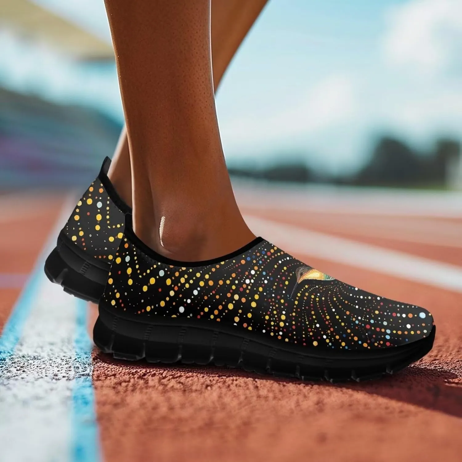 Unisex Upper Mesh Kint Loafers Women Men Elastic Slip-on Sneakers Comfort Walking Tennis Shoe