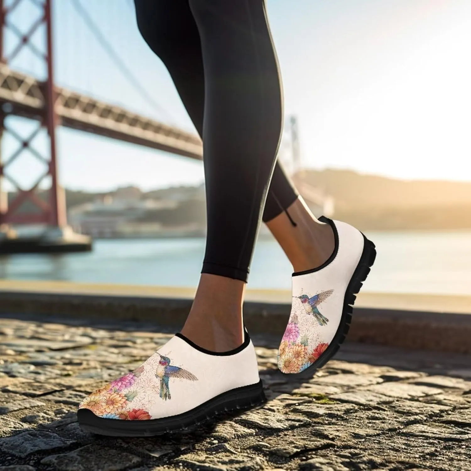 Unisex Upper Mesh Kint Loafers Women Men Elastic Slip-on Sneakers Comfort Walking Tennis Shoe