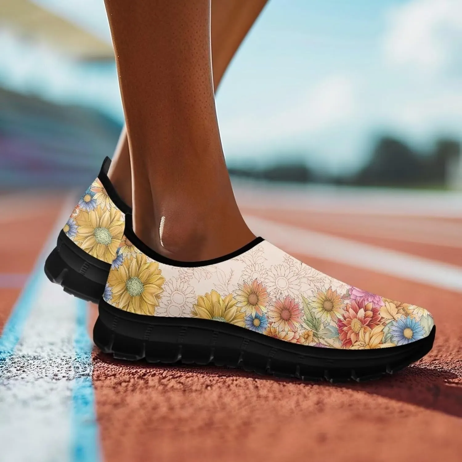 Unisex Upper Mesh Kint Loafers Women Men Elastic Slip-on Sneakers Comfort Walking Tennis Shoe