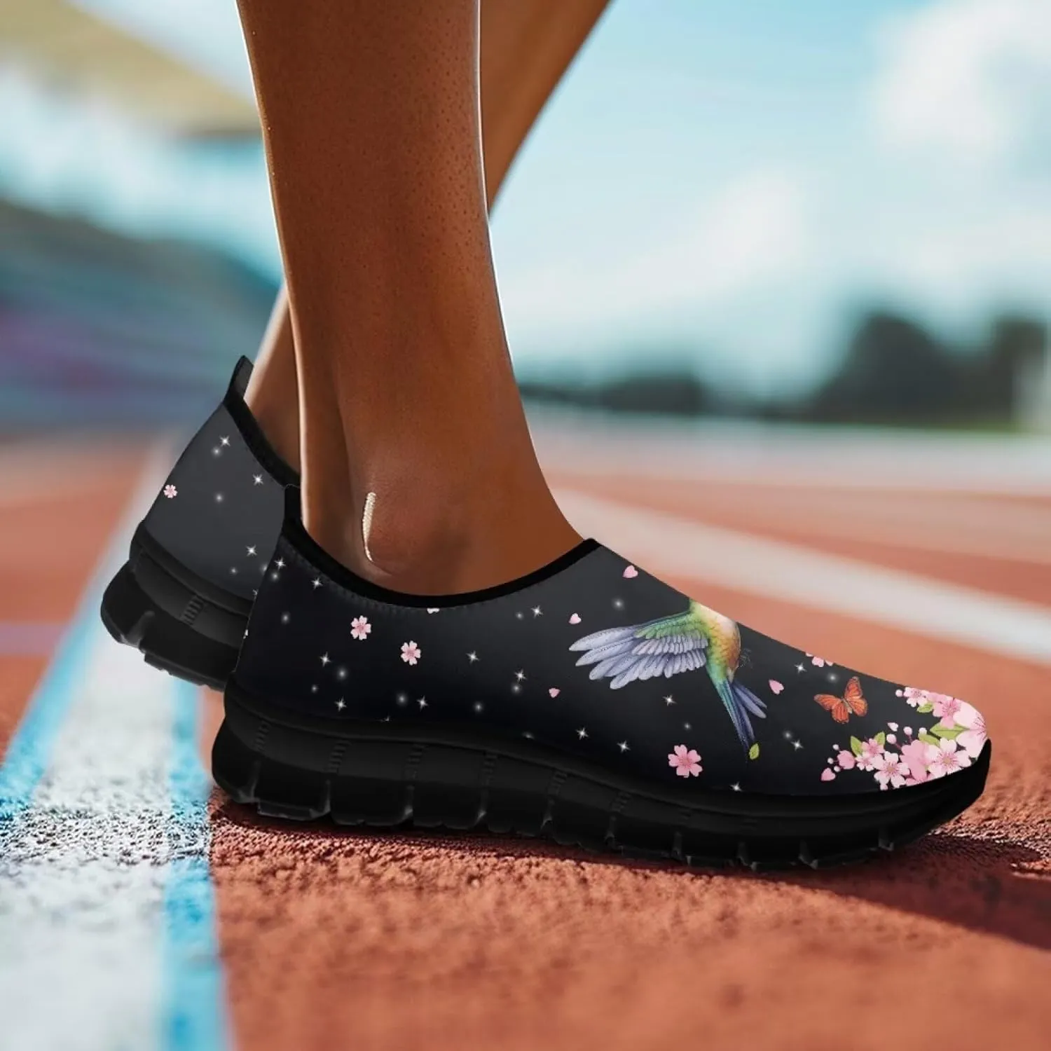 Unisex Upper Mesh Kint Loafers Women Men Elastic Slip-on Sneakers Comfort Walking Tennis Shoe