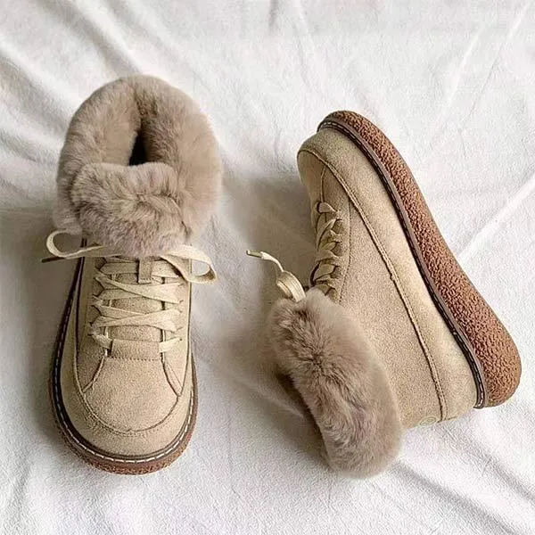 Women's Fleece-Lined Lace-Up Snow Boots 77827206C