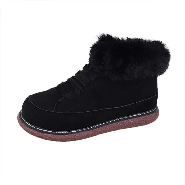 Women's Fleece-Lined Lace-Up Snow Boots 77827206C